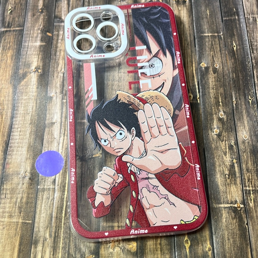 5for$10 iPhone 13 Pro Max Protective Phone Case Anime One Piece Monkey D. Luffy